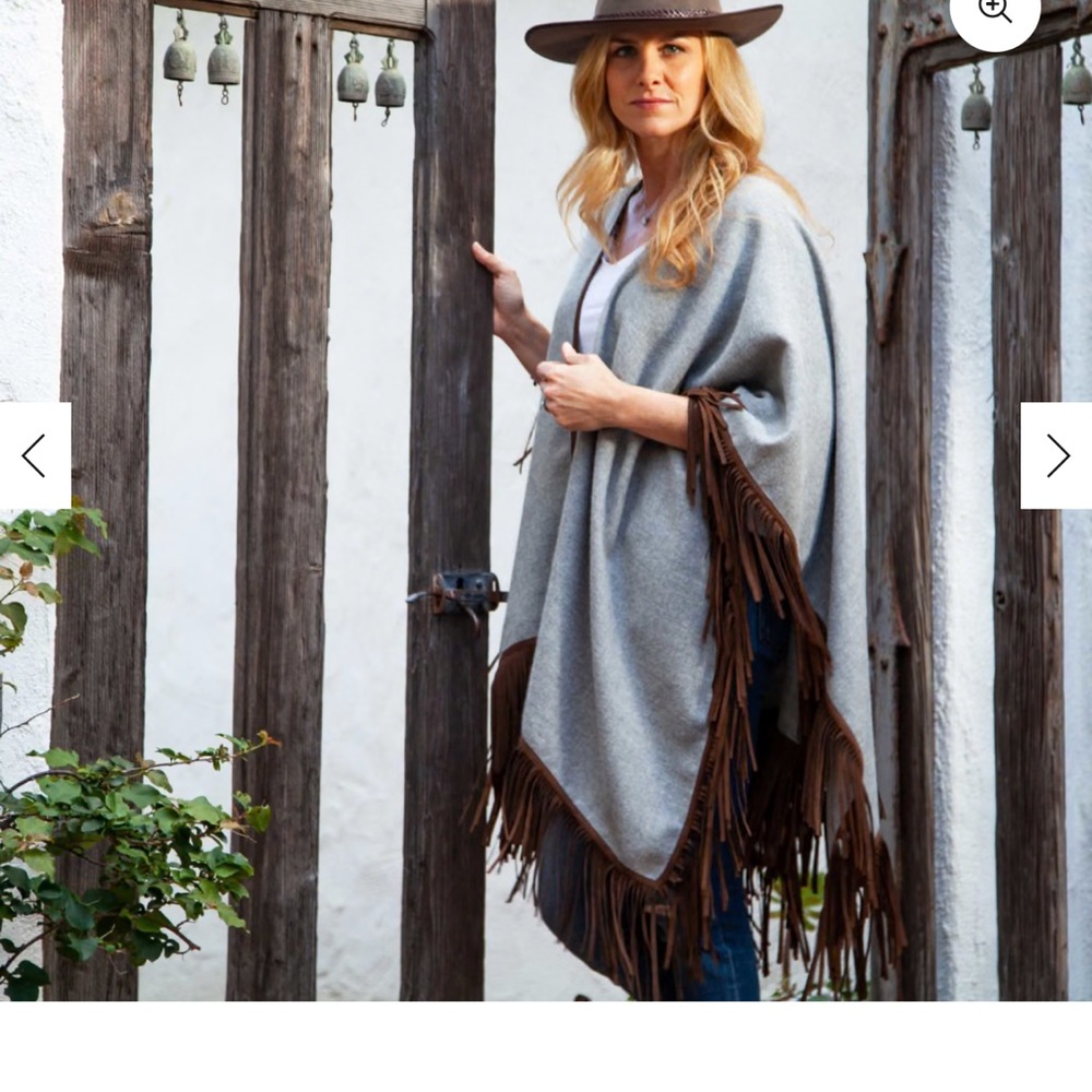 Alicia Adams Alpaca Gray Poncho